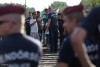 Từ chiều nay, cảnh sát đã không cho người tỵ nạn nhập cảnh Hungary - Ảnh: Ajpek Orsi (index.hu)