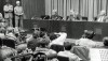 Günter Schabowski trong cuộc họp báo lịch sử tối 9-11-1989 - Ảnh tư liệu