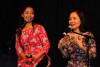 Jazzy Dạ Lam (trái) và Mai Khôi trong một buổi diễn tại Đức (2016) - Ảnh: Facebook