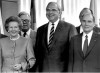 Helmut Kohl, cha đẻ nước Đức thống nhất cùng các lãnh đạo Châu Âu, bà Margaret Thatcher và ông François Mitterrand - Ảnh tư liệu