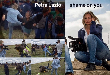 Hành động đáng hổ thẹn của László Petra tràn ngập các mạng xã hội - Ảnh: Facebook