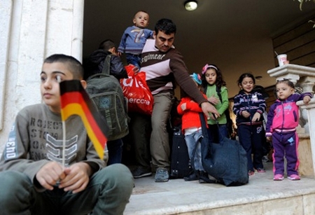 Người tỵ nạn tới Đức - Ảnh: worldbulletin.net