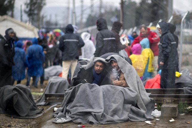 Biên giới Hy Lạp - Macedonia - Ảnh: Robert Atanasovski (AFP)