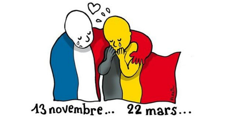 Nhiều người sử dụng các mạng xã hội đã thay ảnh đại diện để tưởng nhớ các nạn nhân của vụ khủng bố Paris và Brussels