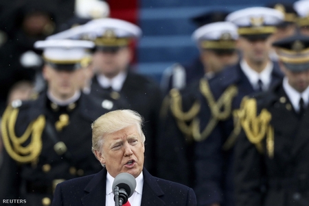 Donald Trump đã có một phát biểu được coi là bài phát biểu nhậm chức mỵ dân nhất trong lịch sử nước Mỹ - Ảnh: Carlos Barria (Reuters)