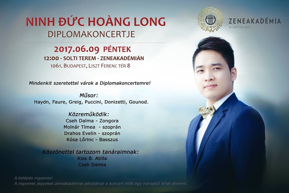 Poster buổi diễn tốt nghiệp của Hoàng Long - FB của nhân vật