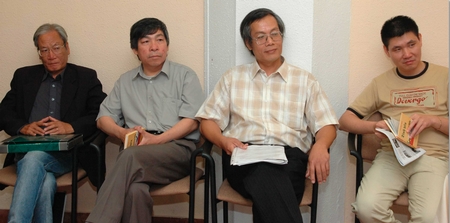 Từ trái sang: Nguyễn Thụ, Giáp Văn Chung, Hứa Nam Sơn và Giang Tuấn Đạt - Ảnh tư liệu