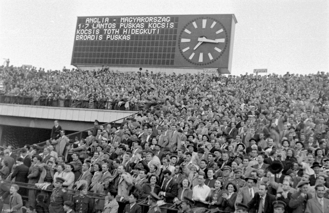 Một trong những trận đấu đáng ghi nhớ nhất tại SVĐ Népstadion, khi “Đội tuyển vàng” Hungary - đội bóng mạnh nhất thế giới đương thời - đại thắng trước tuyển Anh với tỷ số 7-1 với sự chứng kiến của 100 ngàn khán giả. Budapest, ngày 23/5/1954