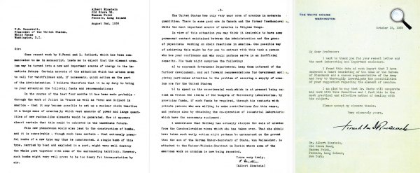 Lá thư làm thay đổi thế giới (gửi tổng thống Roosevelt) và hồi âm của vị nguyên thủ quốc gia Mỹ - Ảnh tư liệu