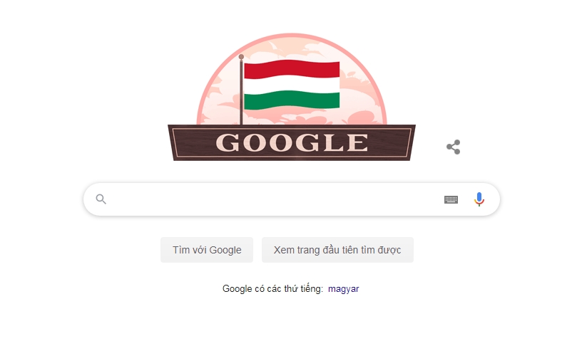 Vì tình trạng dịch bệnh, năm nay chính quyền Hungary đã cho hủy lễ kỷ niệm cách cách mạng và cuộc chiến tự do 1848-1849, nhưng Google thì vẫn nhớ... - Ảnh chụp màn hình