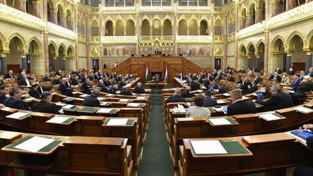 Phiên họp toàn thể Quốc hội Hungary hôm 30-10 - Ảnh: Máthé Zoltán (MTI)