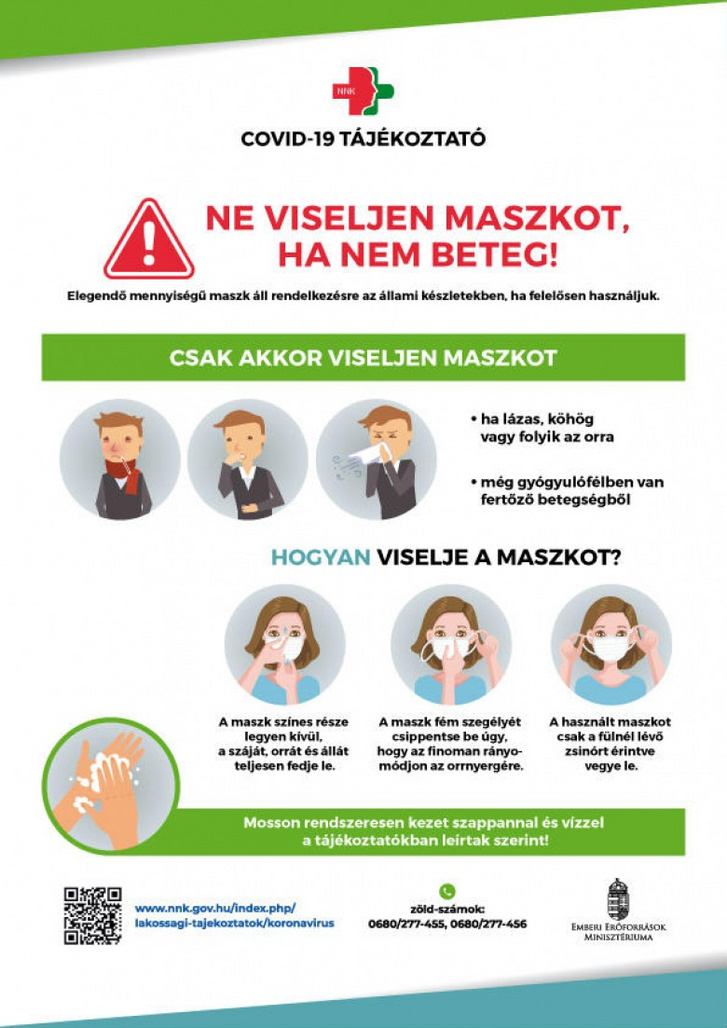 Khuyến cáo “CHỚ DÙNG KHẨU TRANG NẾU KHÔNG CÓ BỆNH” của cơ quan y tế công cộng Hungary