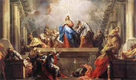 Đức Thánh Thần hiện xuống trong một họa phẩm cổ