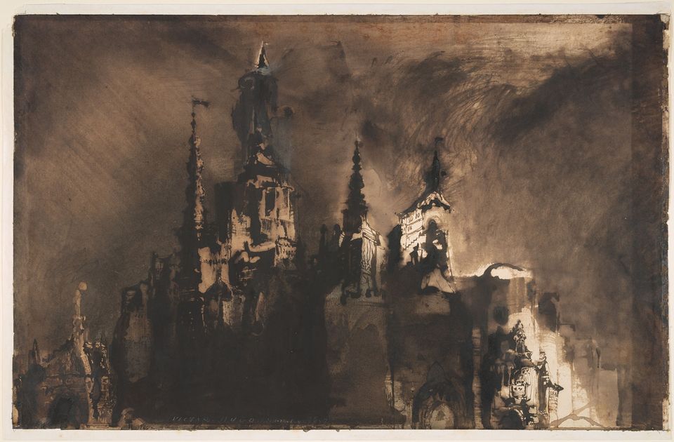 Lâu đài trong ánh hoàng hôn, 1857