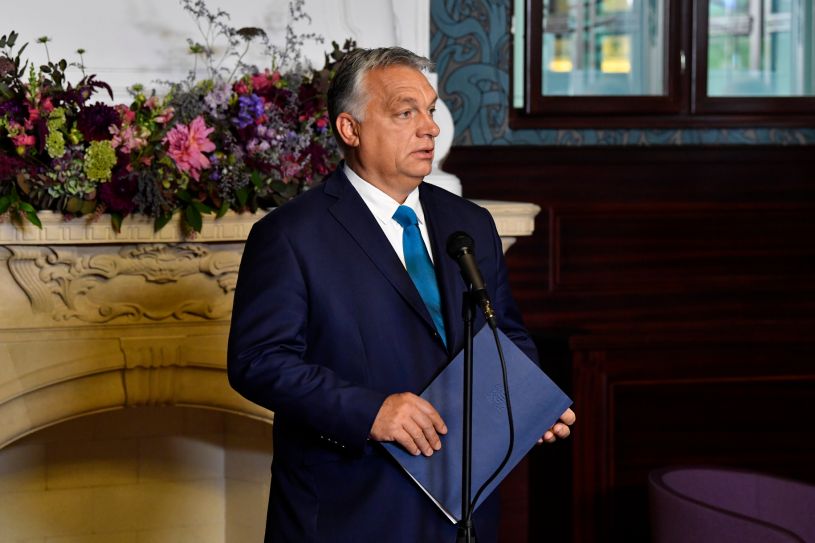 Thủ tướng Orbán Viktor tại lễ khai trương Viện Kertész Imre, Budapest 10/10/2020 - Ảnh: Máthé Zoltán (MTI)