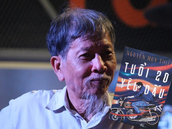 Nhà văn Nguyễn Huy Thiệp với cuốn “Tuổi 20 yêu dấu” - Ảnh: Internet
