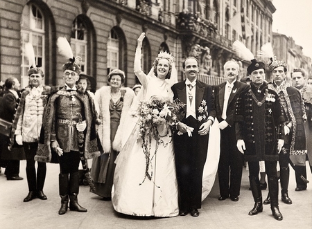 Lễ thành hôn của cựu Thái tử Otto von Habsburg và công chúa Regina, TP. Nancy (Pháp) ngày 10-5-1951 - Ảnh tư liệu