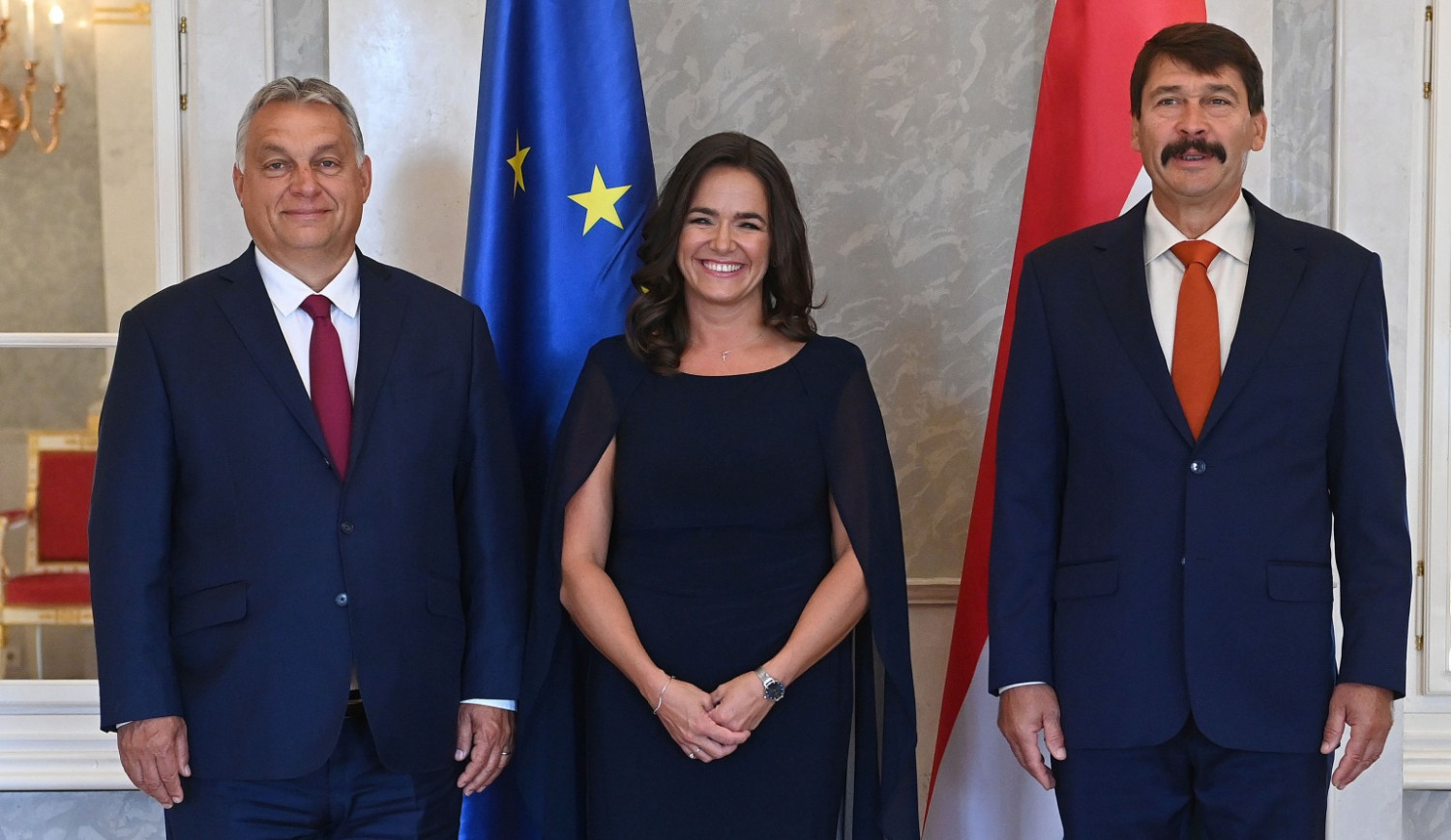 Cùng Tổng thống Áder János và Thủ tướng Orbán Viktor - Ảnh: hungarytoday.hu