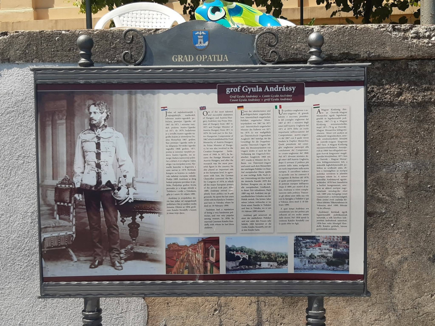 Làng chài Volosko được nhớ đến một phần vì vị bá tước Hungary